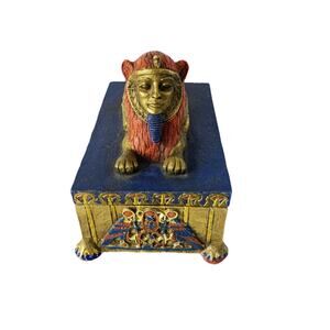 Vintage Vandor The Egyptian Collection Sphinx Trinket Box & Lid 1997